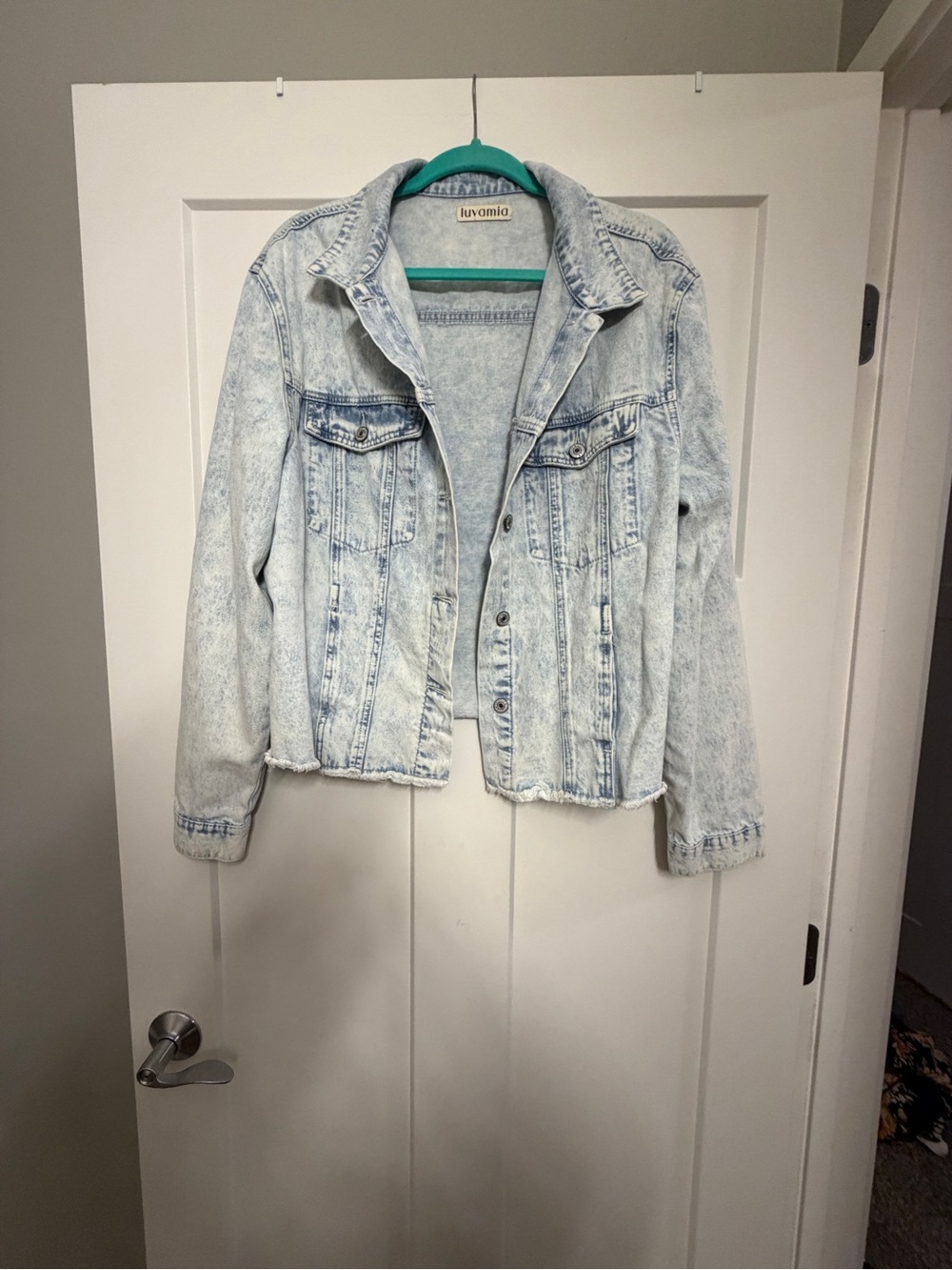 Ice Light Wash Stone Blue Denim Jacket